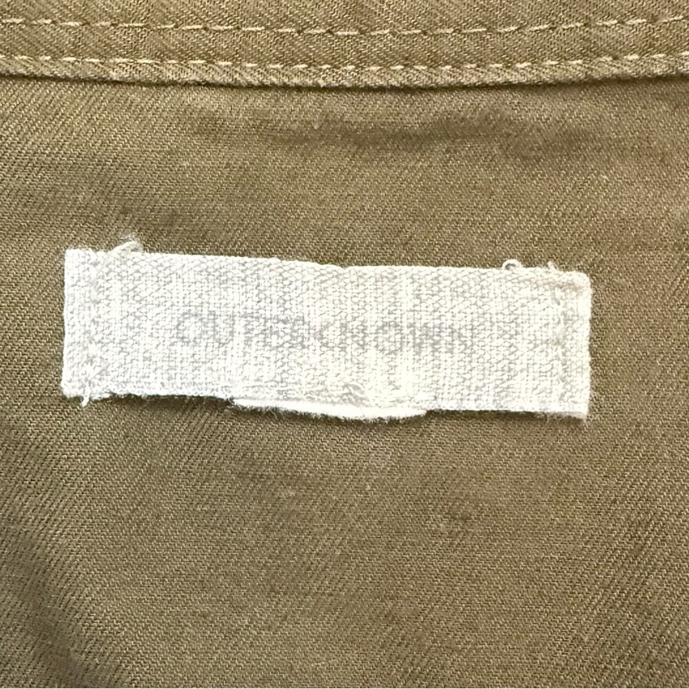 Outerknown SEA Utility Jumpsuit Olive Green Organic Cotton Linen Blend - Picture 12 of 14